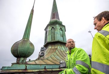 Befaring av kirkespir.